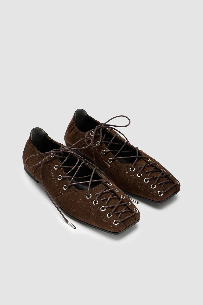 Prev Prev Damen vegan Ballerinas Mae Mahagoni, Dunkelbraun, – Produktbild 2 von 2