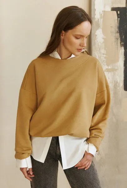 IVA RYCH IVA RYCH Oversize Sweatshirt Camel I Deadstock, Camel (beige), – Produktbild 1 von 3