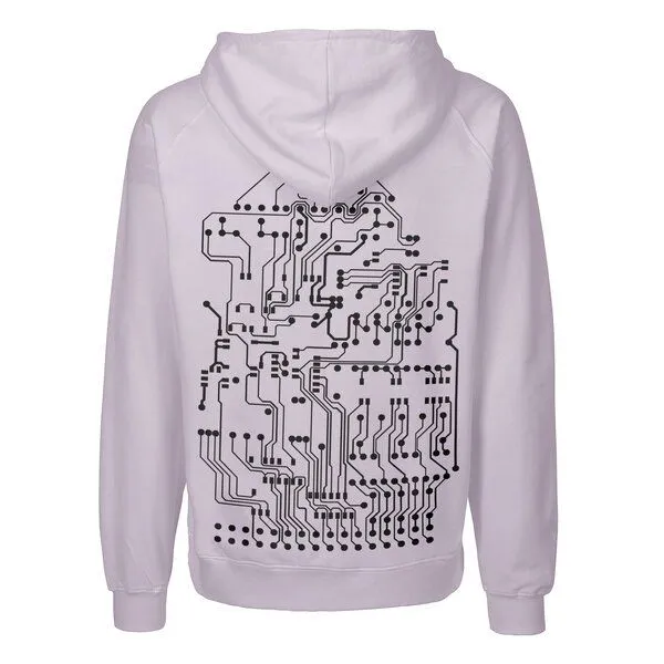 HANDGEDRUCKT HANDGEDRUCKT "Vernetzt" Männer Zip Hoody Neutral, Dusty purple, – Produktbild 1 von 4