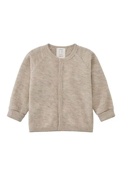 hessnatur hessnatur Wollfrottee Jacke aus reiner Bio-Merinowolle, Düne, – Produktbild 2 von 3