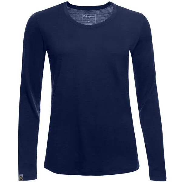 Kaipara - Merino Sportswear Kaipara - Merino Sportswear Merino Shirt Langarm Regularfit 200 Damen, Blau, – Produktbild 1 von 2