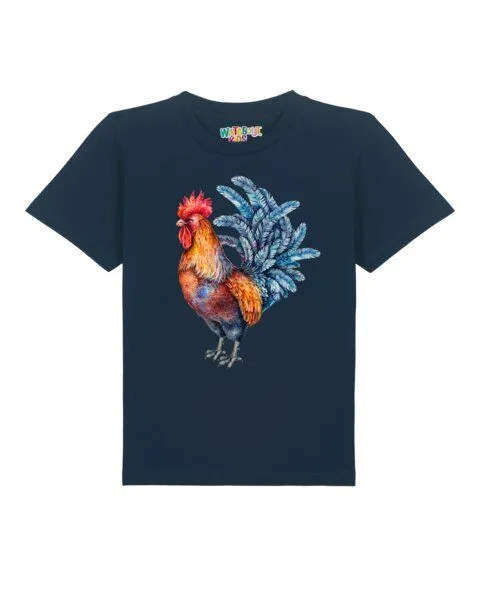 watabout.kids watabout.kids T-Shirt Kinder Grimmiger Gockel, French navy, – Produktbild 1 von 2