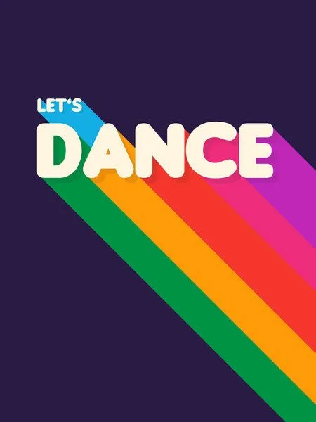Photocircle Photocircle Poster / Leinwandbild - RAINBOW DANCE TYPOGRAPHY- let's dance – Produktbild 1 von 4