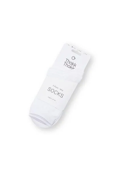 THOKKTHOKK ThokkThokk 3er-Pack Mid Socks Socken (GOTS, Fairtrade, Vegan), Schwarz, – Produktbild 5 von 6