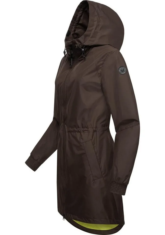 ragwear ragwear Kurzmantel Bronja II Wasserdichter Übergangsmantel mit Mesh-Innenfutter, Braun, – Produktbild 3 von 4