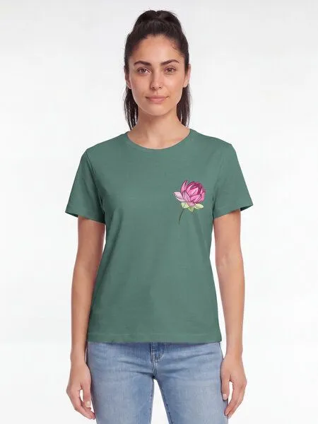 watapparel watapparel T-Shirt Frauen Blume, Green bay, – Produktbild 2 von 2