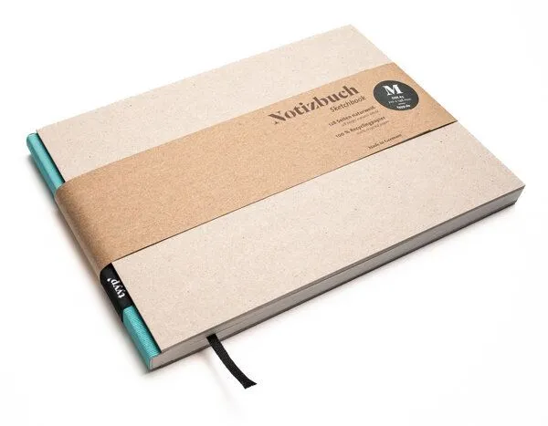 tyyp Skizzenbuch A5 querformat - perforiert - 100% Recyclingpapier - BerlinBook by tyyp, Maldive, – Produktbild 1 von 4