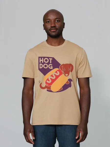 watapparel watapparel T-Shirt Unisex Hot Dog, Latte, – Produktbild 2 von 2
