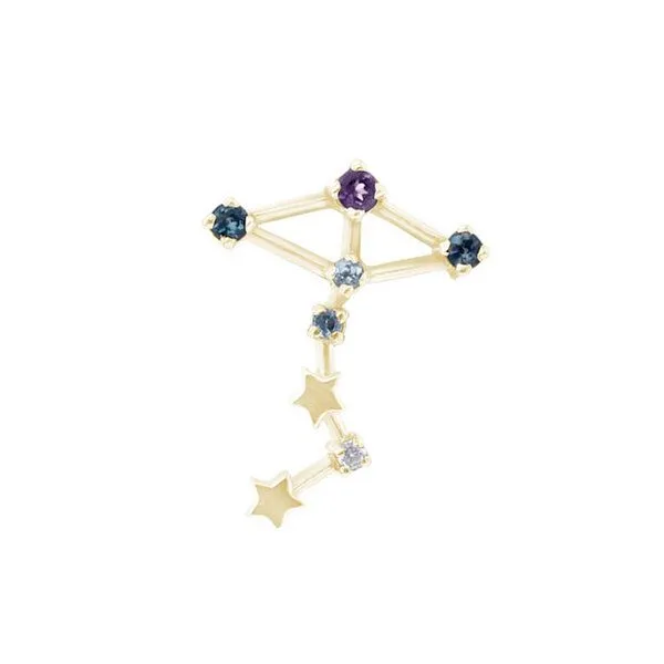 Eppi Eppi Goldener Ohrring mit Sternzeichen Scorpio, Gold, – Produktbild 1 von 2