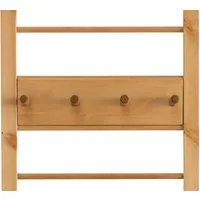Garderobe "Solvita" Hakenleiste, B 43,6 x T 8 x H 10,1 cm, Kiefer gelaugt – Produktbild 1 von 1