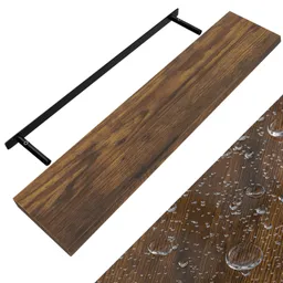 Casaria® Wandregal Schweberegal 110cm Eiche dunkel + Halterung – Produktbild 1 von 1