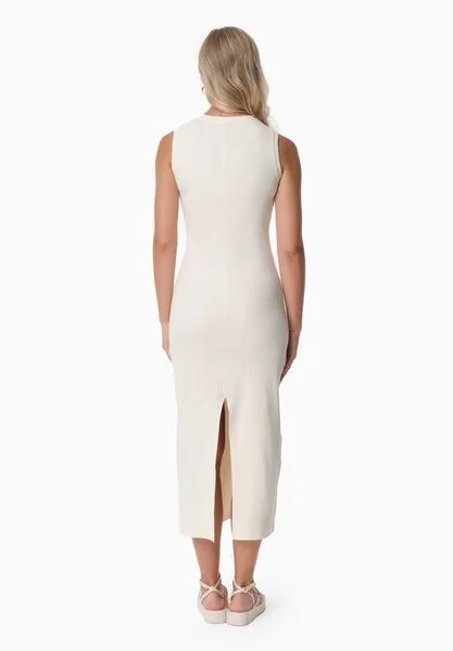 ORGANICATION ORGANICATION DURRU | Geripptes Kleid aus Bio-Baumwolle, Off white, – Produktbild 2 von 3