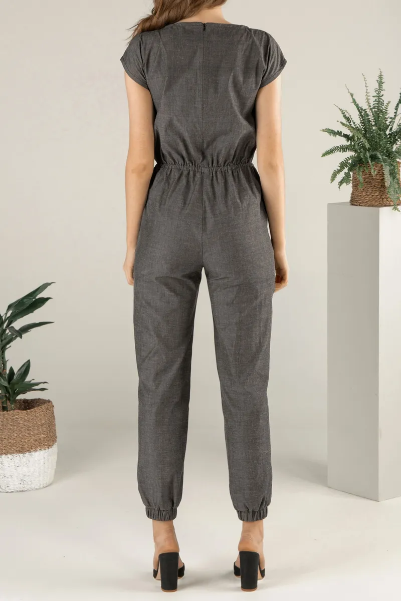 TAWAST TAWAST Damen vegan Overall Mindful Warrior Charcoal – Produktbild 1 von 2