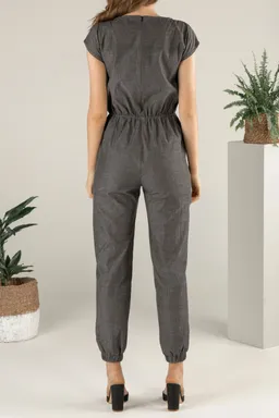 TAWAST TAWAST Damen vegan Overall Mindful Warrior Charcoal – Produktbild 1 von 1
