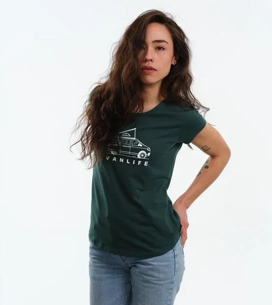 Gary Mash GARY MASH Shirt Asheville Vanlife aus Biobaumwolle, Grün, – Produktbild 3 von 4