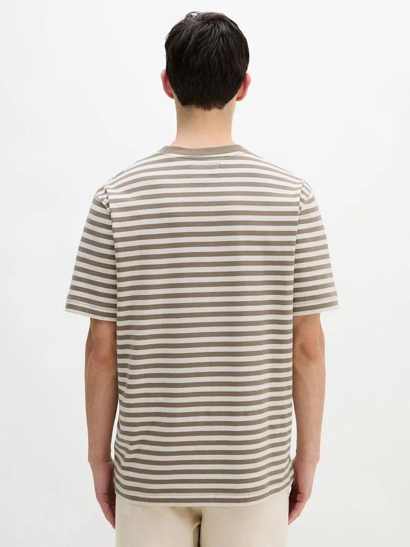 Marc O'Polo Marc O'Polo T-Shirt Stripes Khaki - Größe XL, Khaki, – Produktbild 4 von 5