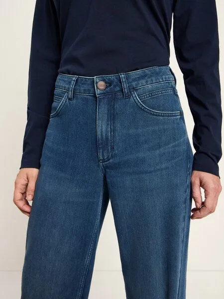 LANIUS LANIUS Relaxed Jeans (GOTS) aus Bio-Baumwolle, Dark blue denim, – Produktbild 4 von 5