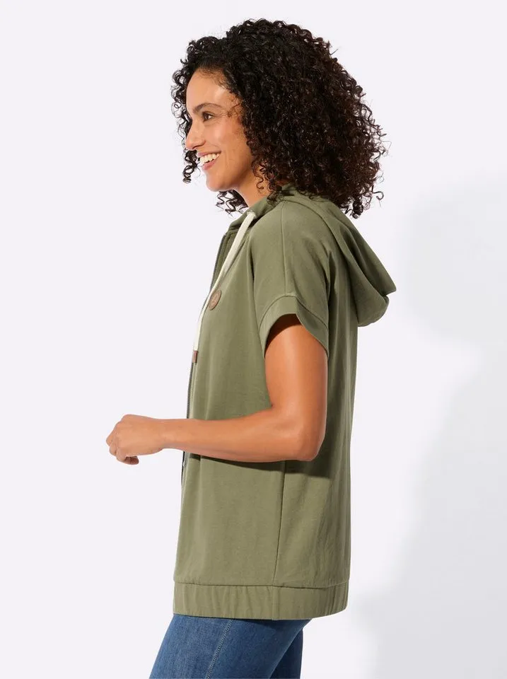 Witt Witt Shirtjacke Sweatjacke Kurzarm, Grün, – Produktbild 5 von 5