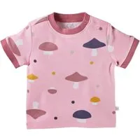 HANS NATUR Baby T-Shirt Bio-Baumwolle Pilzparty rosa Gr.50/56 – Produktbild 1 von 1