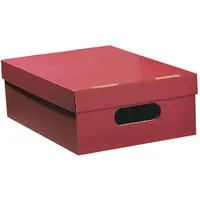 Aufbewahrungsbox "Color" aus Recyclingkarton, klein 24 x 32 x 11,5 cm, rot – Produktbild 1 von 1