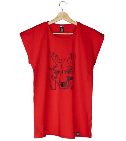 Gary Mash GARY MASH Unisex-Shirt Angry Dog, Rot, – Produktbild 2 von 3
