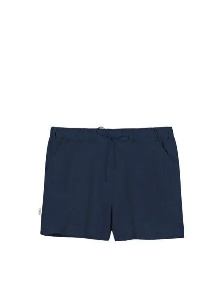 FUXBAU FUXBAU Frauen Leinenshorts, Navy, – Produktbild 2 von 4