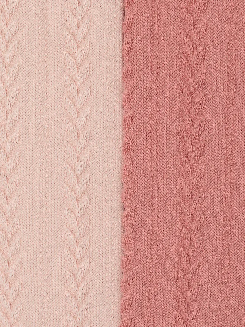 Vertbaudet 2er-Pack Mädchen Baby Strumpfhosen Ajourstrick hell, Hellrosa, – Produktbild 2 von 2