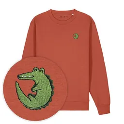 LIGARTI Bestickter Pullover – Ali das Krokodil – LIGARTI Tiermanufaktur – Produktbild 1 von 1