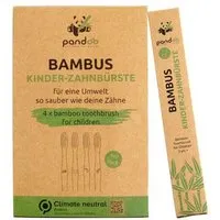 pandoo pandoo 4er-Set - Bambus Kinderzahnbürste - vegan & umweltfreundlich – Produktbild 1 von 1