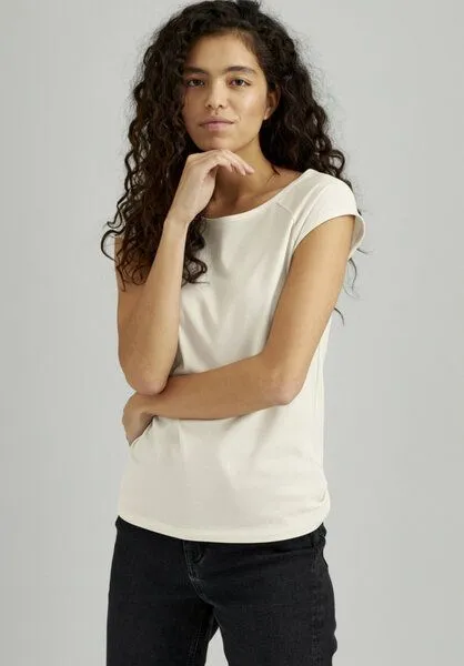 THOKKTHOKK ThokkThokk TT01 Cap Sleeve T-Shirt Damen (GOTS, vegan, Bio-Baumwolle), Off white (weiß), – Produktbild 1 von 6
