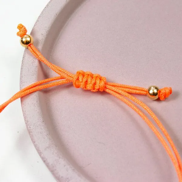Bow & Hummingbird Bow & Hummingbird Armband auf Karte - Herz - Liebe, Neon-orange, – Produktbild 3 von 4
