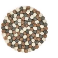 short'n'pietz short'n'pietz handgefilzter Topfuntersetzer aus Filzkugeln, Natur, – Produktbild 1 von 1