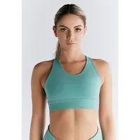 True North "True North" Damen Yogatops Sport BH Bustier aus Bio-Baumwolle T1202, Malachite green, – Produktbild 1 von 1