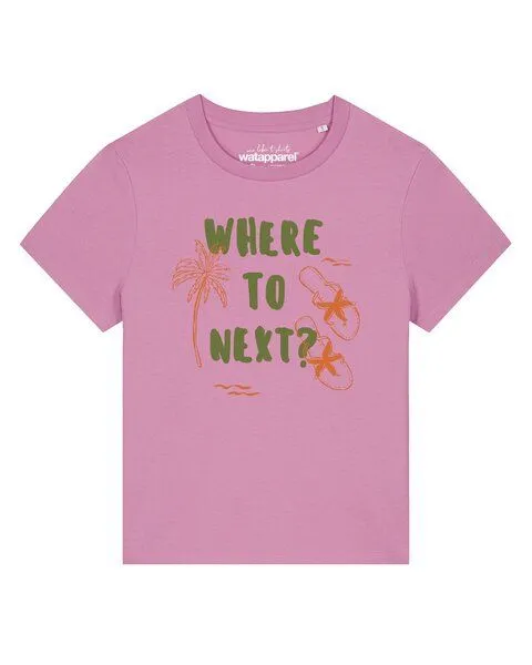 watapparel watapparel T-Shirt Frauen Where to next, Bubble pink, – Produktbild 1 von 2