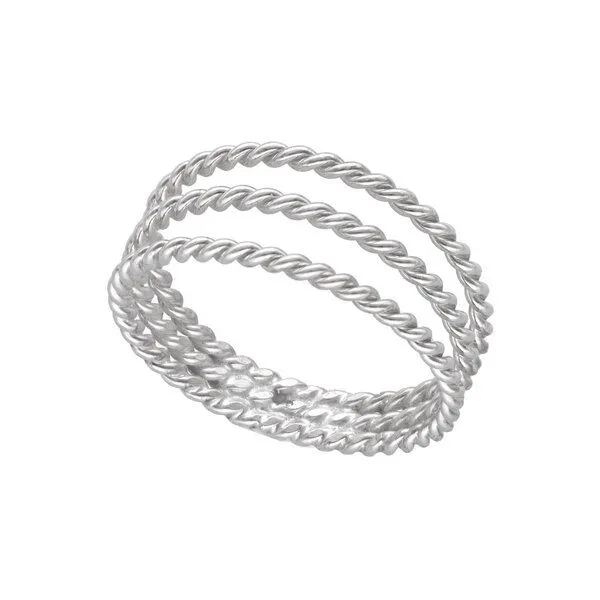 pakilia pakilia Silber Ring Kordel dreifach – Produktbild 3 von 5