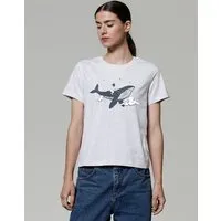 watapparel watapparel T-Shirt Frauen Spacewhale, Cool heather grey, – Produktbild 1 von 1