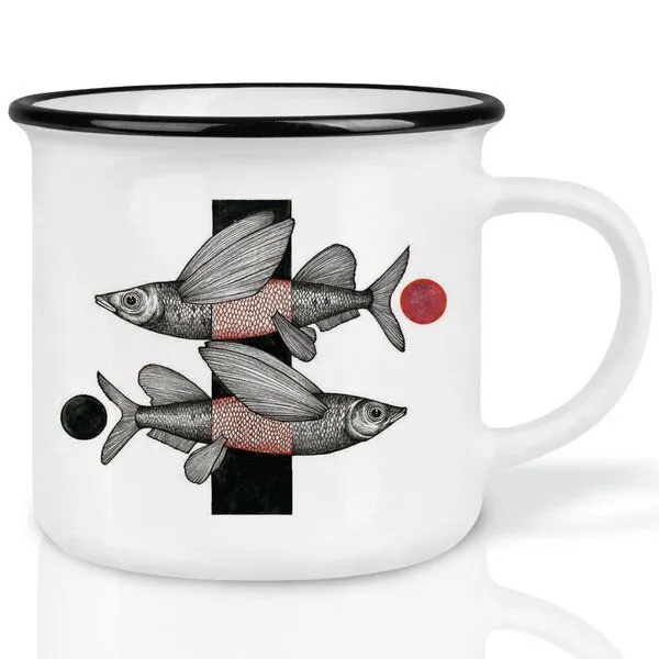 LIGARTI LIGARTI Keramiktasse – Fliegende Fische – Produktbild 1 von 1