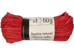 Geschenkbänder aus Bast 75 x 100 cm, 50 g, rot – Produktbild 1 von 1