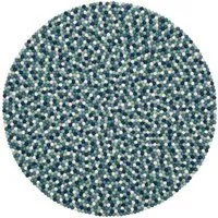 myfelt myfelt Filzkugelteppich rund, 100% Schurwolle, Multifarben (mare), – Produktbild 1 von 1