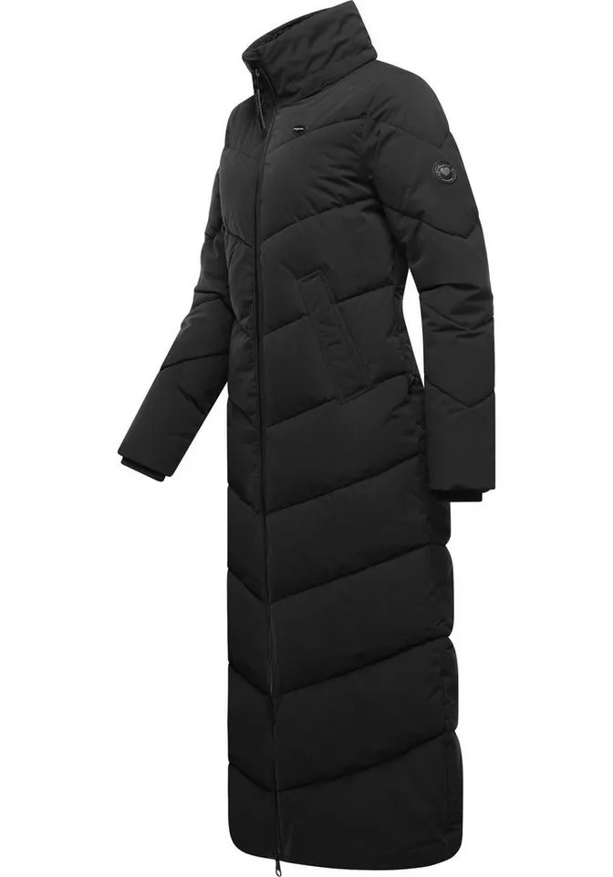 ragwear ragwear Wintermantel Rebelka Extralong wasserdichter Winterparka mit abnehmbarer Kapuze, Schwarz, – Produktbild 3 von 4