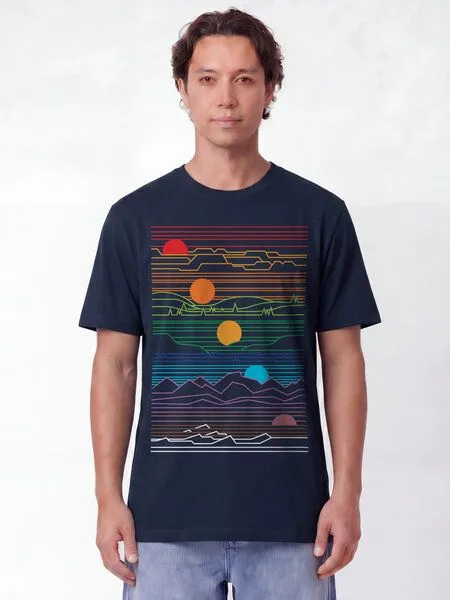 watapparel watapparel T-Shirt Unisex Sun And Moon, French navy, – Produktbild 2 von 2