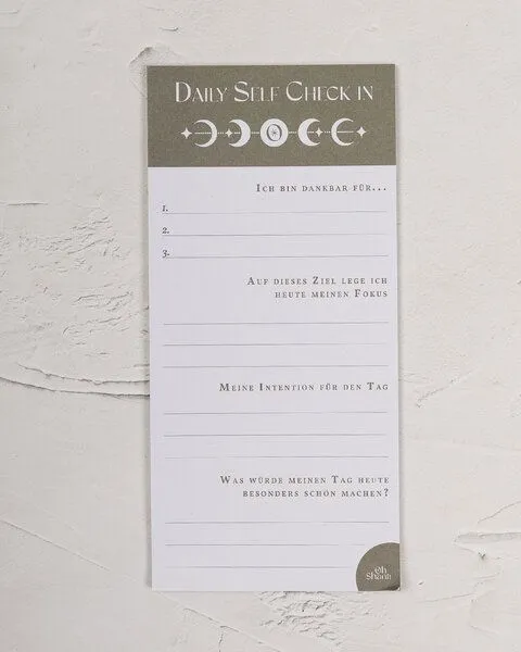 Oh Shanti Oh Shanti Achtsamkeitsblock Daily Self Check in – Produktbild 1 von 4