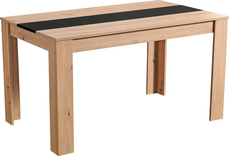 Home affaire Esstisch Domus, Mittelplatte in schwarz Farbe, Beige, – Produktbild 1 von 5