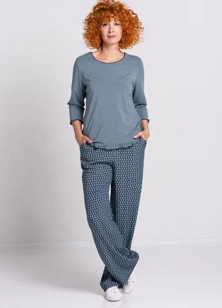 Heidekönigin Heidekönigin Weite Viskose Hose, Dark denim, – Produktbild 2 von 3