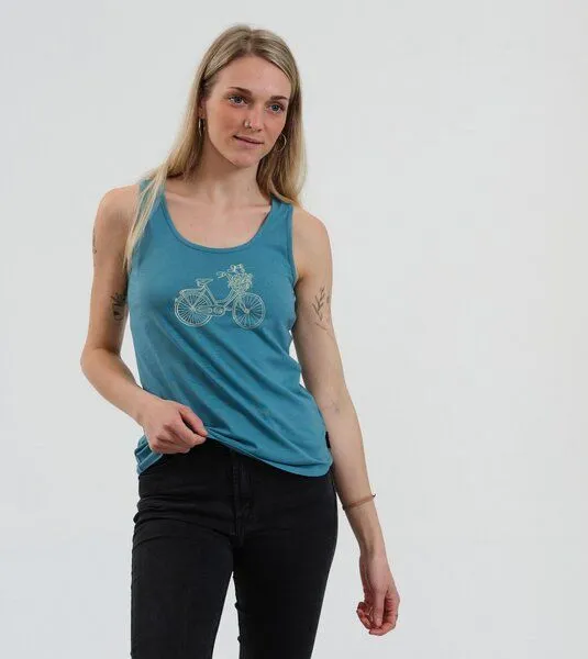 Gary Mash GARY MASH Tanktop Alex Fahrrad aus Biobaumwolle, Türkisblau (blau), – Produktbild 2 von 4