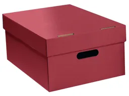 Aufbewahrungsbox "Color" aus Recyclingkarton, groß 30 x 43 x 19,5 cm, rot – Produktbild 1 von 1
