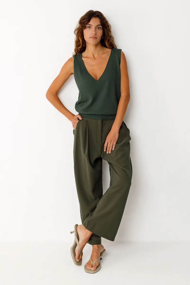 SKFK SKFK Damen vegan Top Maindi Grün, Dunkelgrün, – Produktbild 2 von 2