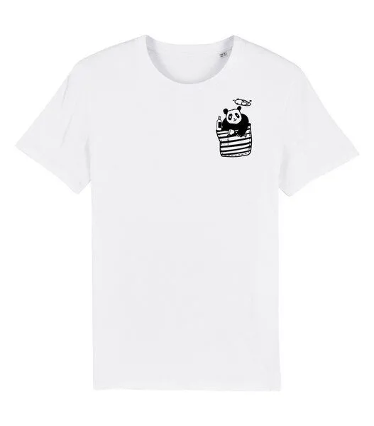 päfjes Pingzi Panda - Brust Motiv - päfjes Fair Wear Männer T-Shirt - White – Produktbild 1 von 3