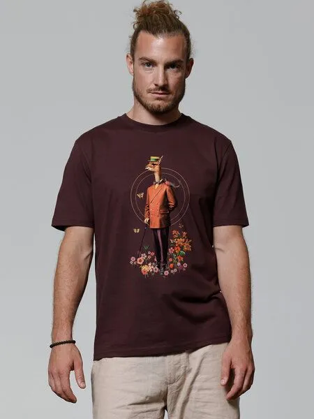 watapparel watapparel T-Shirt Unisex Fancy Llama, Red brown, – Produktbild 2 von 3