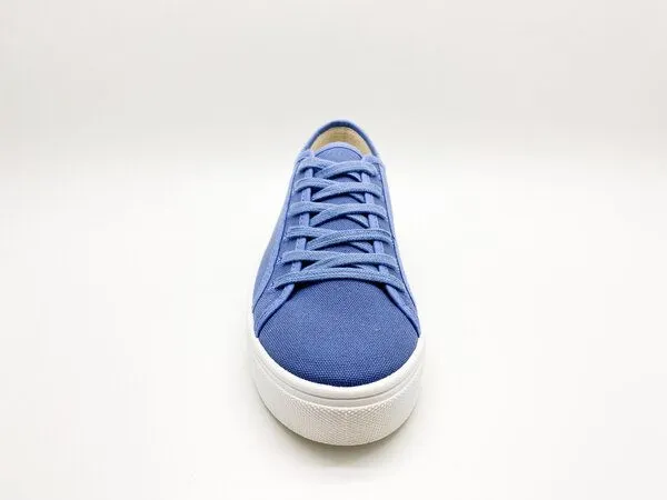 thies Veganer Sneaker "thies ® Natural Dye Plain" aus Biobaumwolle, Indigo (blau), – Produktbild 3 von 4